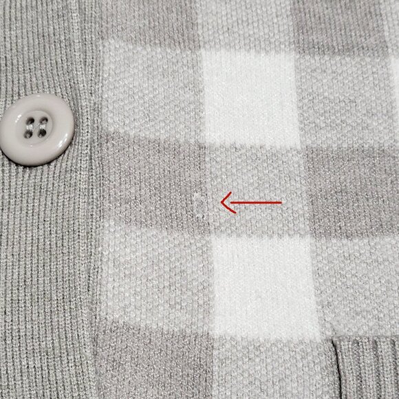 Anthropologie Sioni Womens Button Up Cardigan Size S Checkered Academia Granny - Picture 11 of 11